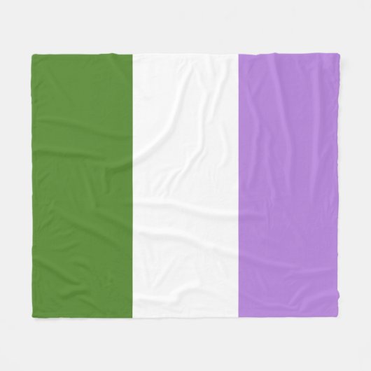 Genderqueer Pride Flag Fleecedecke (Vorderseite (Horizontal))