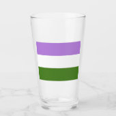 Genderqueer Pride Flag Glas (Vorderseite)