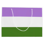 Genderqueer Pride Flag Große Geschenktüte (Rückseite)