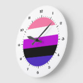 Genderqueer Pride Flag Große Uhr (Winkel)