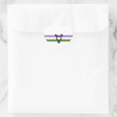 Genderqueer Pride Flag Herz-Aufkleber (Tasche)