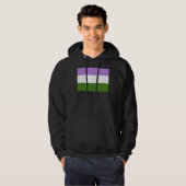 Genderqueer Pride Flag Hoodie (Vorne ganz)