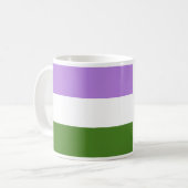 Genderqueer Pride Flag Kaffeetasse (Vorderseite Links)