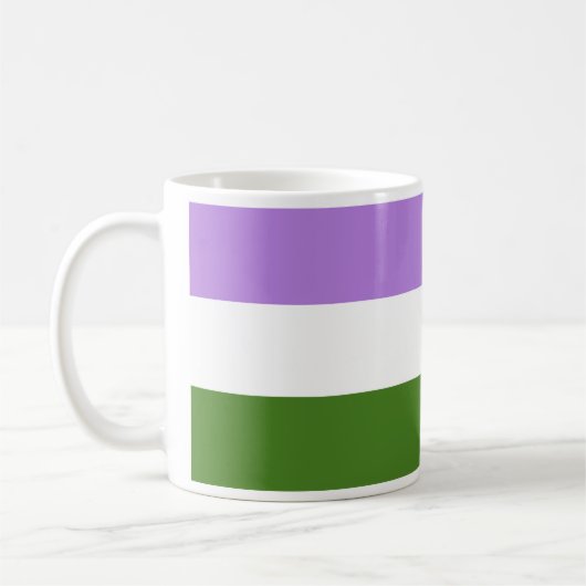 Genderqueer Pride Flag Kaffeetasse (Links)