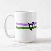 Genderqueer Pride Flag Kaffeetasse (Links)