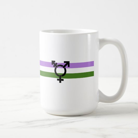 Genderqueer Pride Flag Kaffeetasse (Rechts)