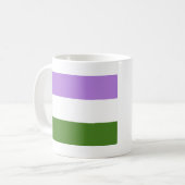 Genderqueer Pride Flag Kaffeetasse (Vorderseite Links)