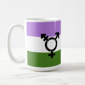 Genderqueer Pride Flag Kaffeetasse (Links)
