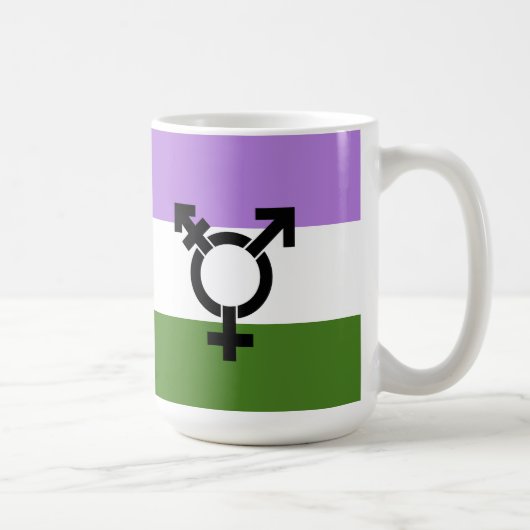 Genderqueer Pride Flag Kaffeetasse (Rechts)
