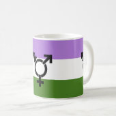 Genderqueer Pride Flag Kaffeetasse (VorderseiteRechts)