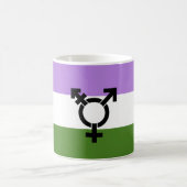 Genderqueer Pride Flag Kaffeetasse (Mittel)
