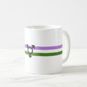 Genderqueer Pride Flag Kaffeetasse (VorderseiteRechts)