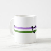 Genderqueer Pride Flag Kaffeetasse (Vorderseite Links)