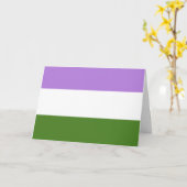 Genderqueer Pride Flag Karte (Gelbe Blume)