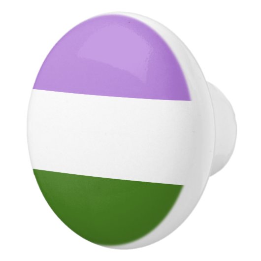 Genderqueer Pride Flag Keramikknauf (Rechts)