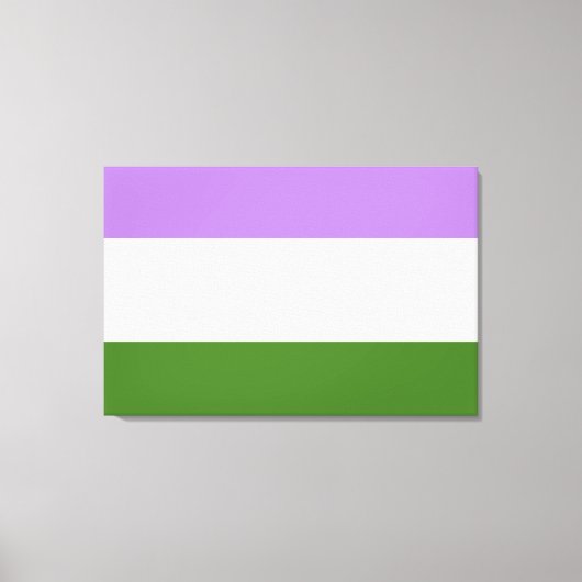 Genderqueer Pride Flag Leinwanddruck (Vorderseite)
