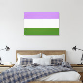 Genderqueer Pride Flag Leinwanddruck (Insitu (Schlafzimmer))