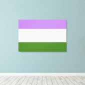 Genderqueer Pride Flag Leinwanddruck (Insitu (Holzboden))