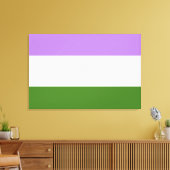 Genderqueer Pride Flag Leinwanddruck (Insitu (Wohnzimmer))