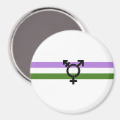 Genderqueer Pride Flag Magnet (Vorderseite/Rückseite)