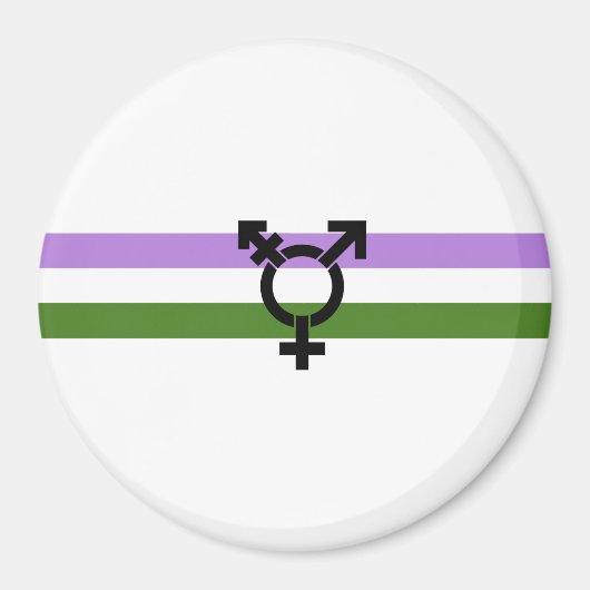 Genderqueer Pride Flag Magnet (Vorne)