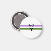 Genderqueer Pride Flag Magnet (Vorderseite/Rückseite)