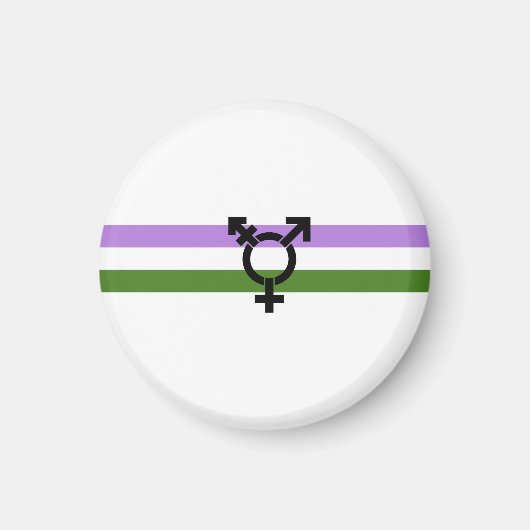Genderqueer Pride Flag Magnet (Vorne)