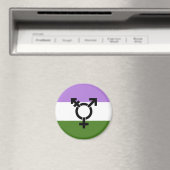 Genderqueer Pride Flag Magnet (In Situ (Geschirrspüler))