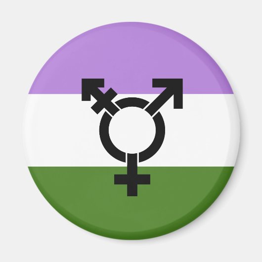 Genderqueer Pride Flag Magnet (Vorne)