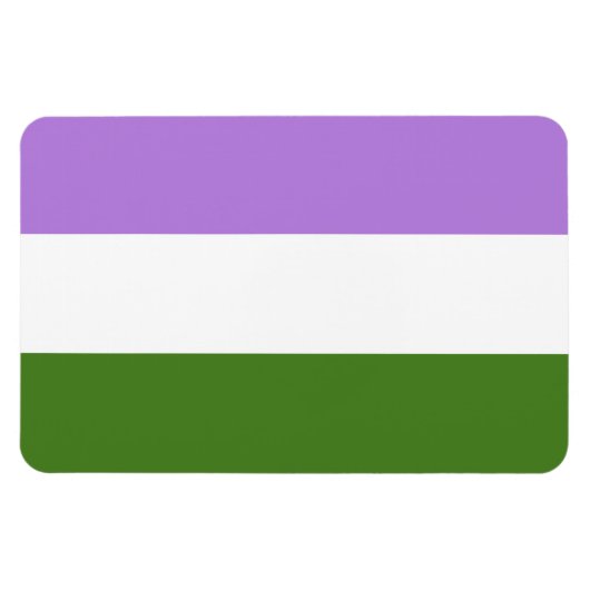 Genderqueer Pride Flag Magnet (Horizontal)