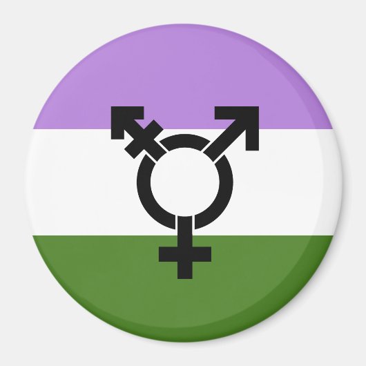 Genderqueer Pride Flag Magnet (Vorne)