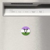 Genderqueer Pride Flag Magnet (In Situ (Geschirrspüler))