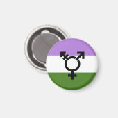 Genderqueer Pride Flag Magnet (Vorderseite/Rückseite)