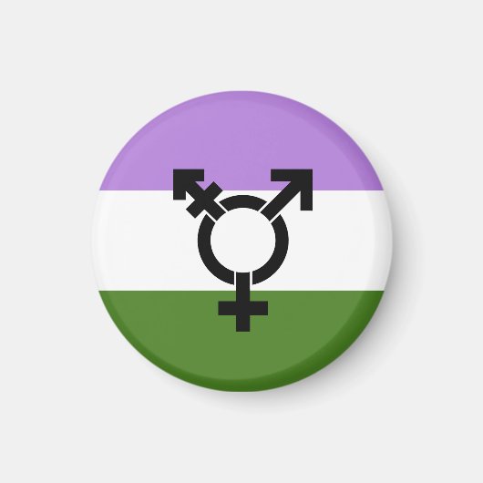 Genderqueer Pride Flag Magnet (Vorne)
