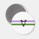 Genderqueer Pride Flag Magnet (Vorderseite/Rückseite)