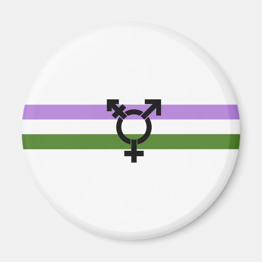 Genderqueer Pride Flag Magnet (Vorne)