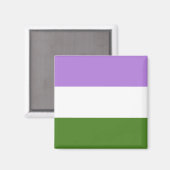 Genderqueer Pride Flag Magnet (Vorderseite/Rückseite)