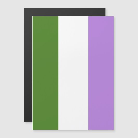 Genderqueer Pride Flag Magneteinladung (Vorne/Hinten)