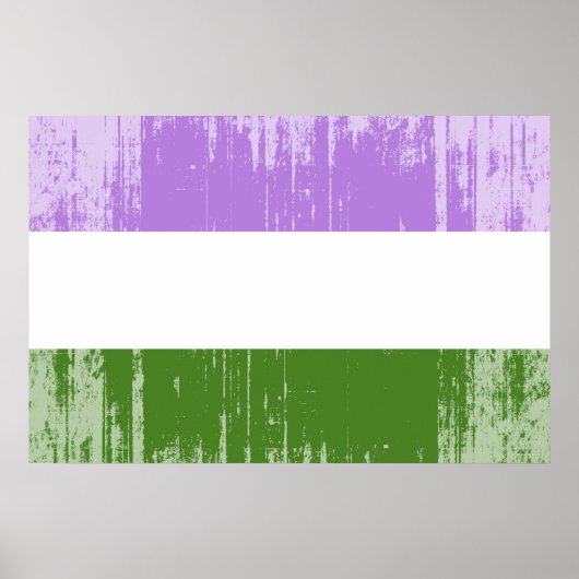 Genderqueer Pride Flag Poster (Vorne)