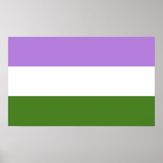 Genderqueer Pride Flag Poster (Vorne)
