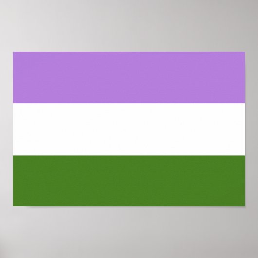 Genderqueer Pride Flag Poster (Vorne)
