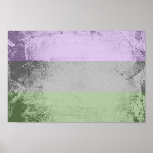 Genderqueer Pride Flag Poster (Vorne)