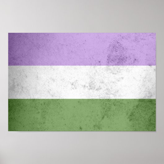 Genderqueer Pride Flag Poster (Vorne)
