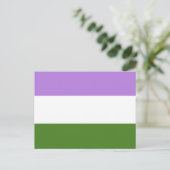 Genderqueer Pride Flag Postkarte (Stehend Vorderseite)