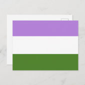Genderqueer Pride Flag Postkarte (Vorne/Hinten)