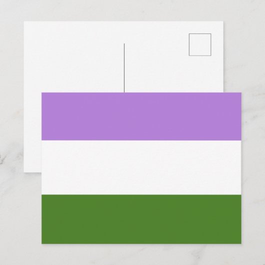 Genderqueer Pride Flag Postkarte (Vorne/Hinten)
