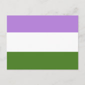 Genderqueer Pride Flag Postkarte (Vorderseite)