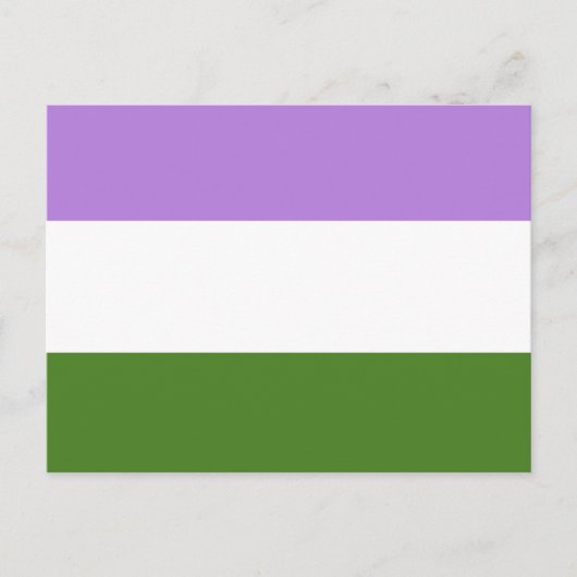 Genderqueer Pride Flag Postkarte (Vorderseite)