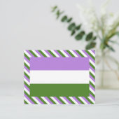 Genderqueer Pride Flag Postkarte (Stehend Vorderseite)