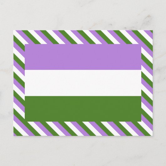 Genderqueer Pride Flag Postkarte (Vorderseite)